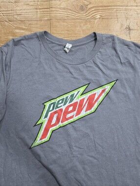 Mens Pew Pew 2XL shirt